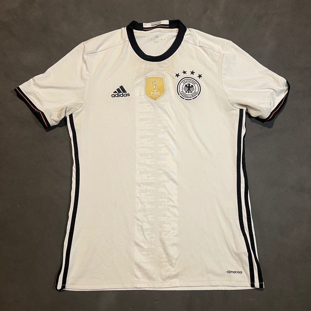 Adidas Germany 2016 Home Soccer Jersey White Mens Medium AI5014 World Cup Patch